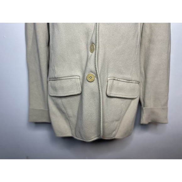 Lauren Ralph Lauren Women's Ivory Cotton Knit Blazer Size Large - Picture 3 of 12